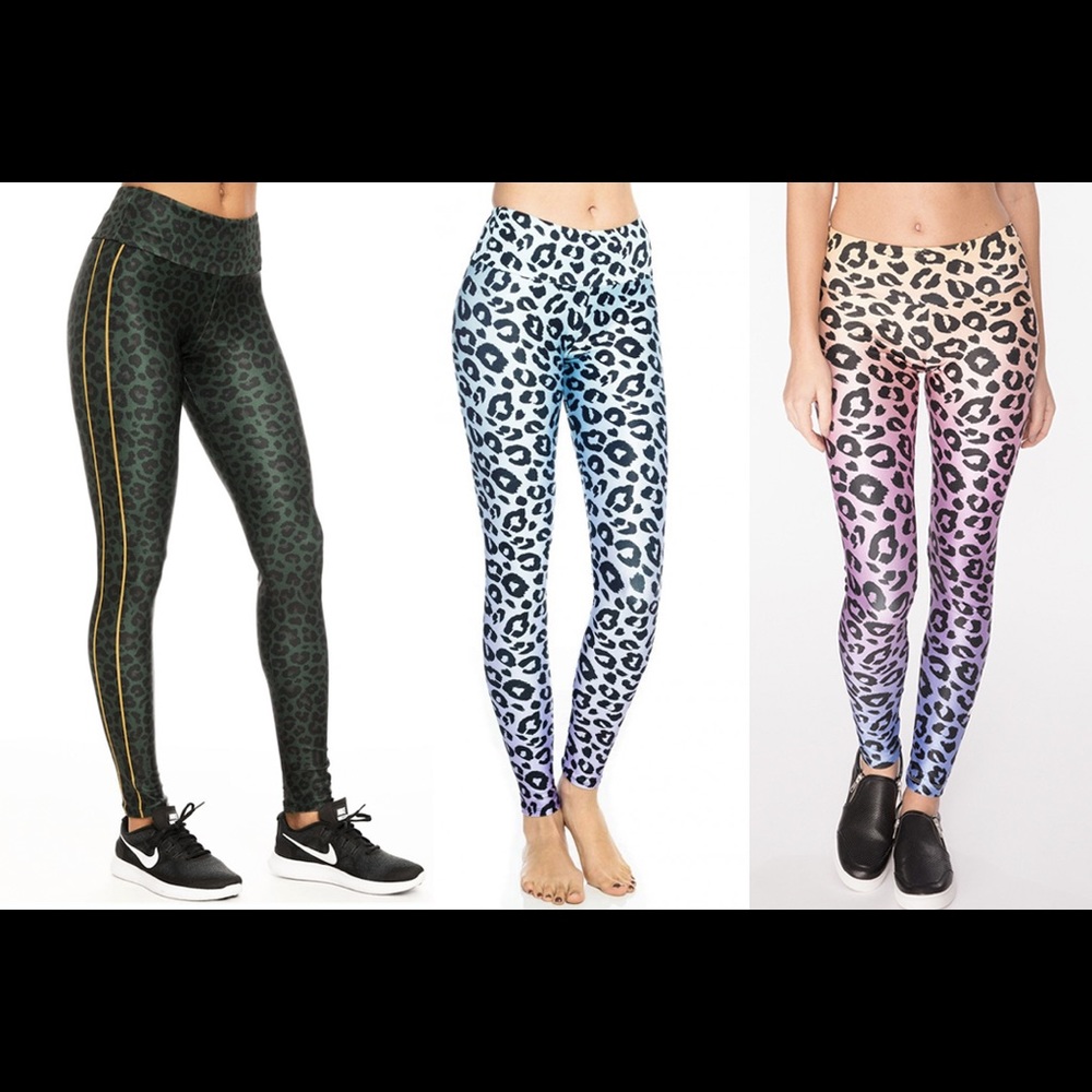 Goldsheep disco leopard leggings (ones on right)